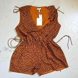 Joie Romper Jumpsuit Women's Size Medium Animal Print